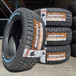 265/60/18 Arroyo Al Terrain White/Black Letter instaladas Y Balanceadas 