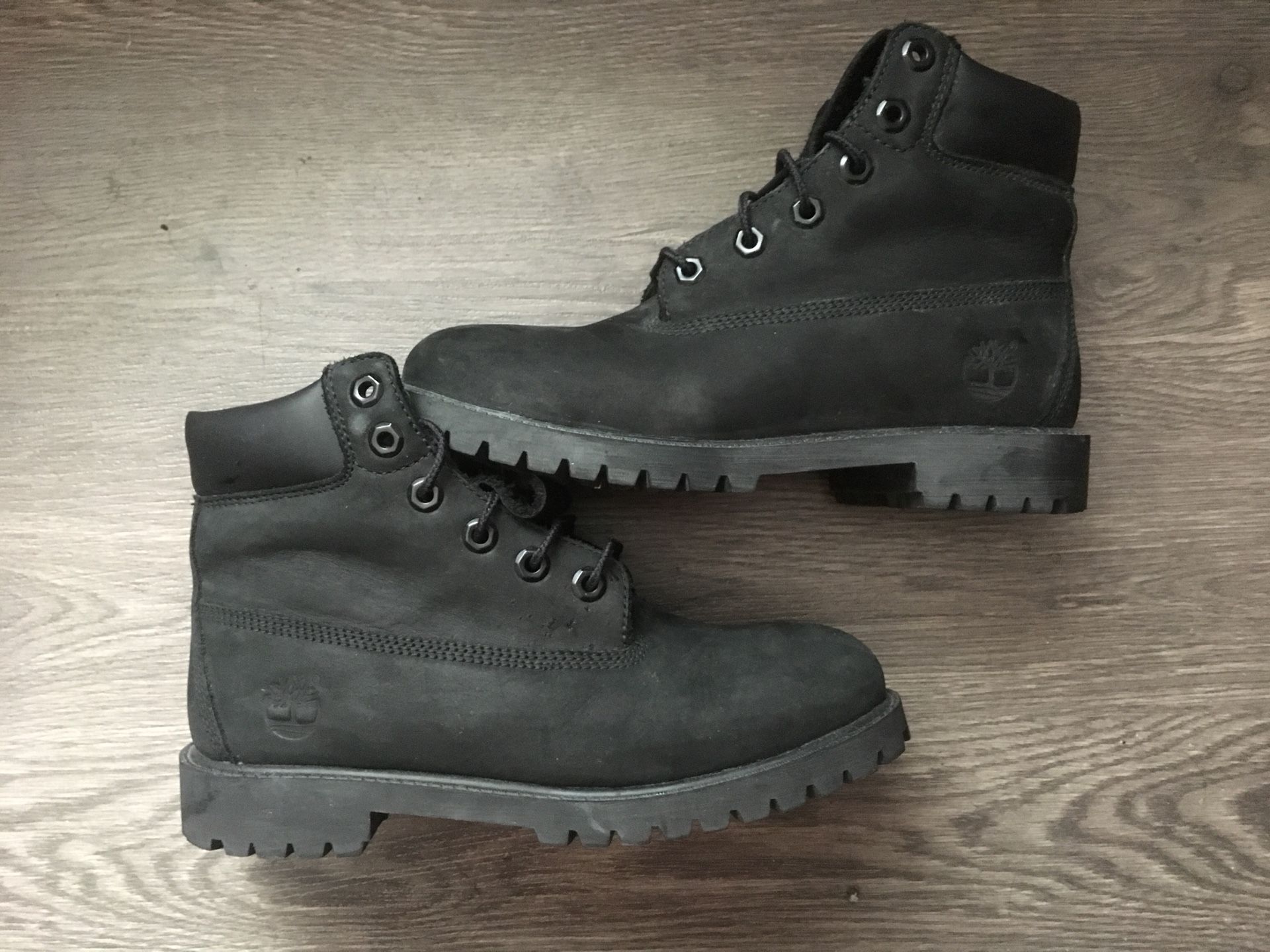 Black Timberland 6” Boots (size 6 youth)