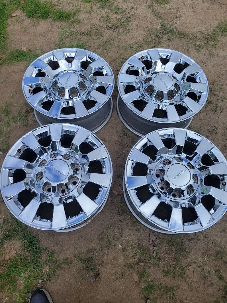 20” OEM GMC 2(contact info removed) Chrome Wheel Set 8x180