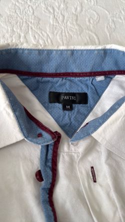 Young men's White Dress Shirt- M