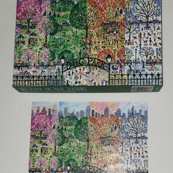 Dog Park In Four Seasons 1000 Piece Puzzle