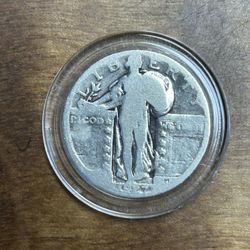 1927 Standing Liberty Quarter. 90% Silver   Cf