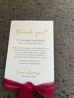 Wedding thank you cards