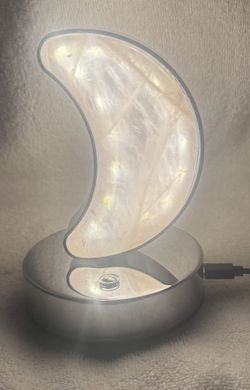 Crystal Crescent Moon Lamp