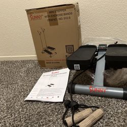 Sunny Mini Stepper W/resistant Band-Like New (Black&gray Color)