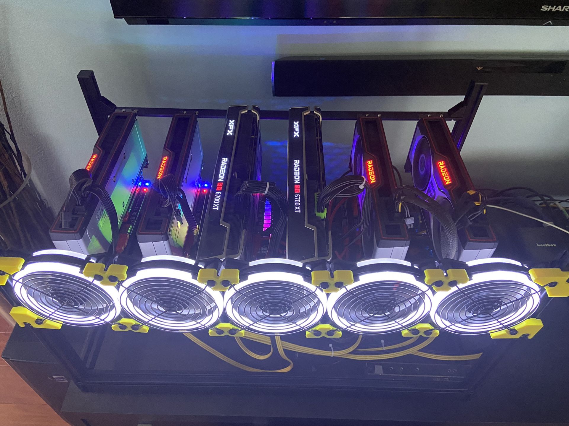 Bitcoin Mining Rig Radeon 6700 Xt Mining 6700 Xt Gpu Mining Rig Build Miner  Rig For