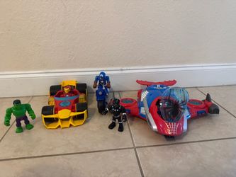 Superhero Action figures ( Captain America, Spiderman, Ironman, Hulk)