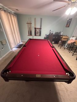 8 Ft Slate Pool Table Plus Accessories