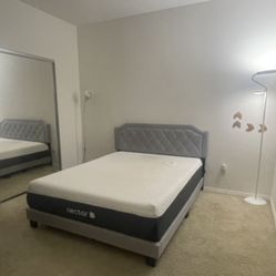 Queen Bed Frame + Nectar Mattress – Good Condition