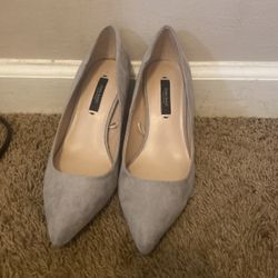 Grey Low Heels 
