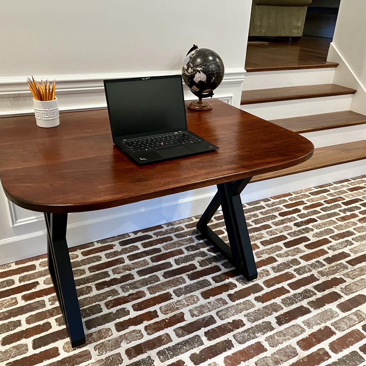 Modern Mahogany Hardwood Desk