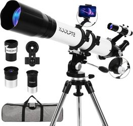 Brand New 90mm Astronomical Telescope with Tripod, Phone Adapter & Accessories – Sealed in Box
