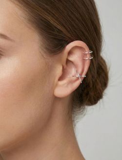 New Set of 2 Gold Non-Piercing Ear Cuffs