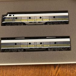 Baltimore and Ohio night, watchmen train and passenger cars