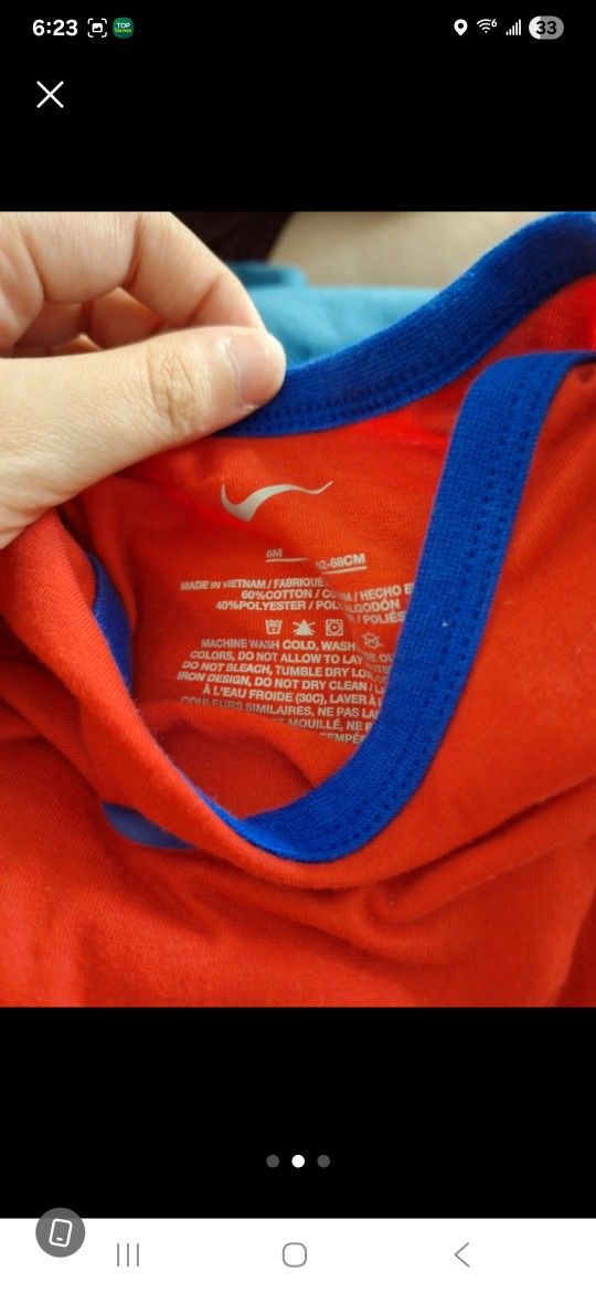 Nike Baby Bodysuit - 6M, Red