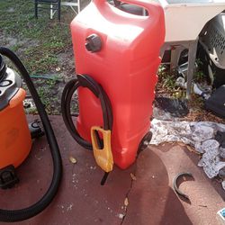 14 Gallon Gas Tank With Hose And Wheels For Sale