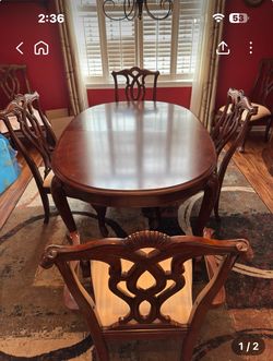 Wooden Dining Table and Chairs Set