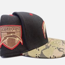 Chargers Fitted Camo Hat – Camo Bill / Red Stitch – Size 7 5/8 