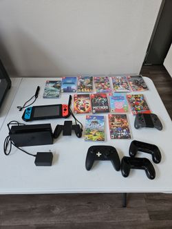Nintendo Switch Bundle – 12 Games, Dock, Controllers & Accessories