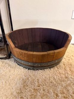 Real Wine Barrel Pet Bed