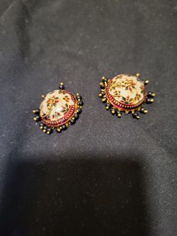 Meenakari Dome Jhumasi Earrings 