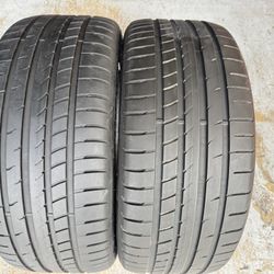 Two Premium Tires 245/40/20 Goodyear Eagle F1 Runflats Like New With 85% Left Excellent Pair BMW Mercedes 
