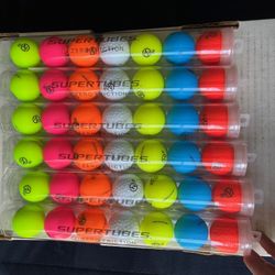 Lot Of 42 Colored Golf Balls - Brand New