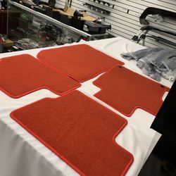 06-11 Honda Civic Nylon Floor Mats Front Rear Carpet Red 3PC