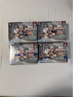 Topps Chrome 2025 NFL Football Value Box Trading Cards - Lot of 4 SEALED