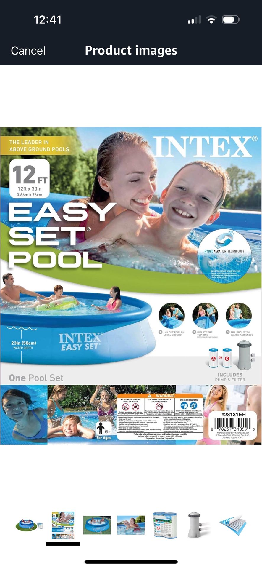 Intex Easy Set Above Ground Pool with Filter