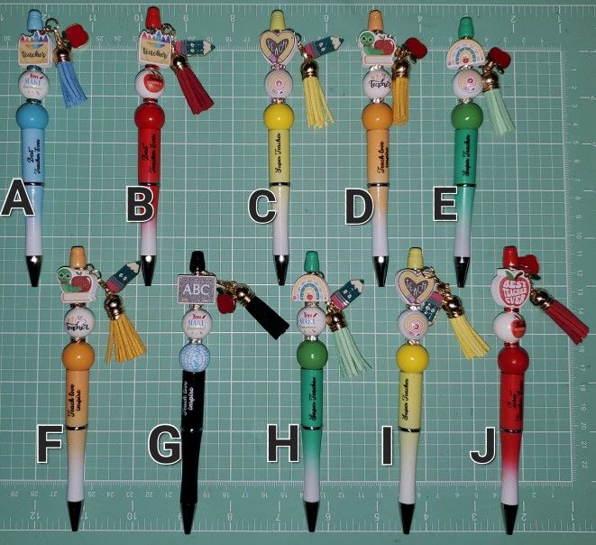 Back To School Teacher Beaded pens