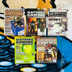 Electronic Gaming Magazine Lot Of 4, Vintage Retro, RARE With All Inserts. GREAT