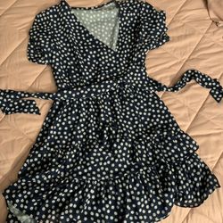 Navy Blue Mini Sundress One Size 