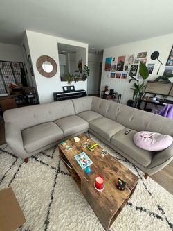Mid century modern sectional sofa