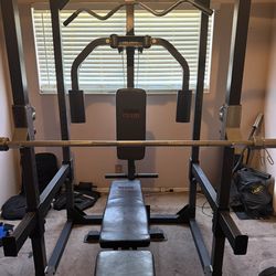 Bench press and weights