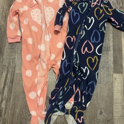2T Fleece Footed Pjs