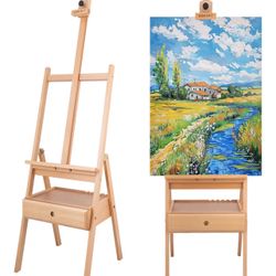 Large Wooden H-Frame Studio Easel