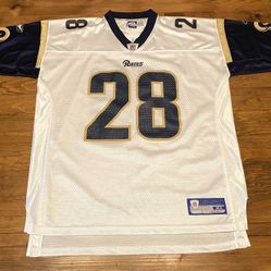 St Louis Rams Jersey Marshall Faulk XL Mens Reebok White Vintage