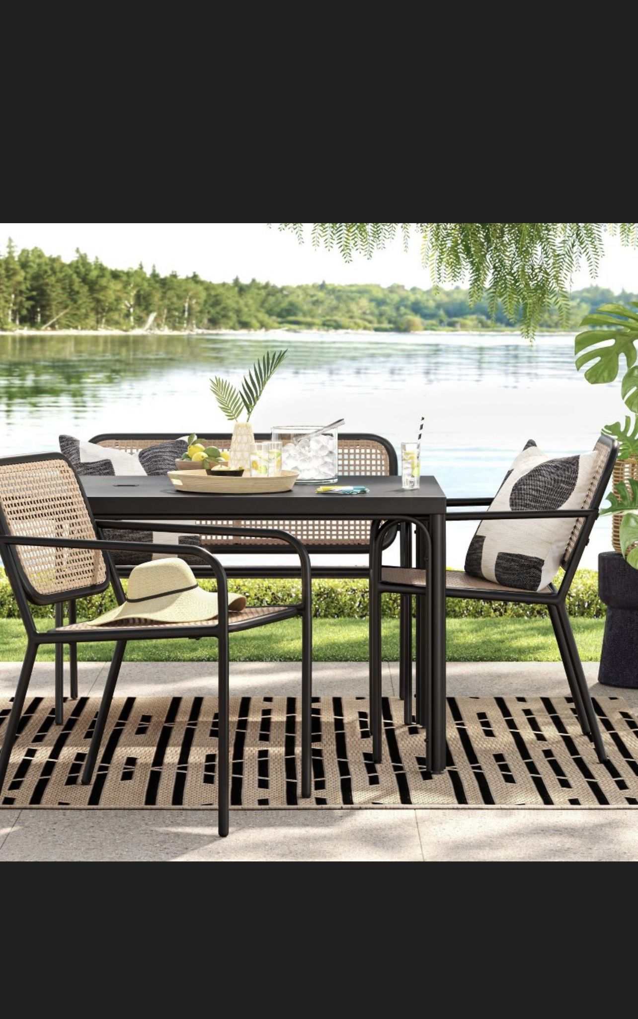 New Target Project 62 Boda Caning Patio Dining Chairs Brown