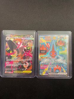 Pokemon Mega Lopunny ex #128 & Rotom ex #126 SIR SET (Phantasmal Flames)