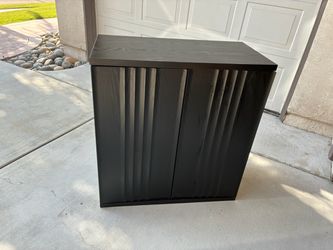 Brand new Black Two-Door Cabinet with Fluted Doors