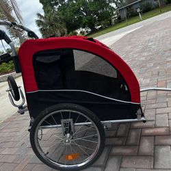 Dog Stroller Can Be Used Behind Bike 