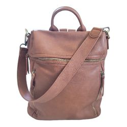 Miztique Sienna Vegan Leather Backpack Color- Tan