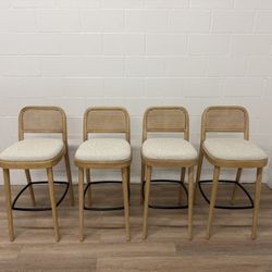 New Castlery Edith Cane Bar Stools-Delivery Available