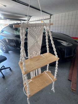 Macrame Hanging Shelf — $2