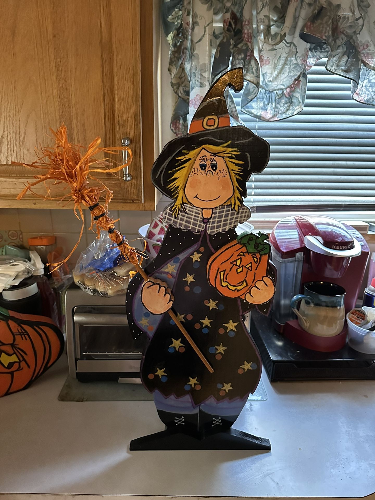 Handmade Wooden Witch