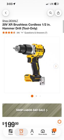 20V XR Brushless Cordless 1/2 in. Hammer Drill (Tool-Only)