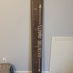 Wooden Kids Growth Chart Ruler for Boys and Girls (Adventure Awaits)