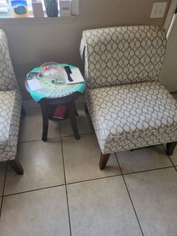 Two Sofa Chair With Table Like new