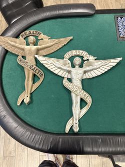 Vintage Cast Aluminum Chiropractic Trade Sign